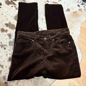 LORO PIANA Brown Mathias Matte Velvet Pants Size 40 /‎ 4